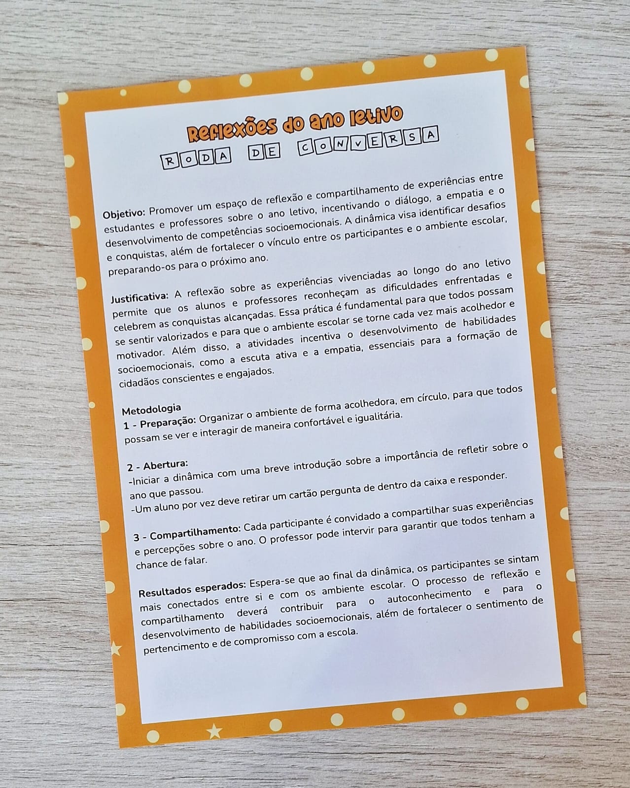 Reflexões do ano letivo - Roda de conversa - Imagem 5